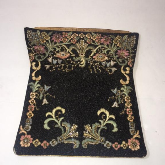 Authentic  Marketa 1950's Quilted Beaded Hand Bag - Picture 4 of 7